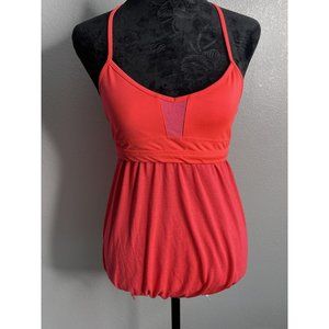 Alo Yoga Activewear Tank Top Size Medium Coral Built-in Shelf Bralette